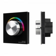 Панель SMART-P8-RGB-G-IN Black (12-24V, 3x4A, Rotary, 2.4G) (Arlight, IP20 Пластик, 5 лет)