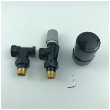 Комплект термостатический осевой Danfoss (Royal Termo 1/2" RTE 07.0011R9005) для подключения радиатора, чёрный