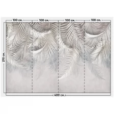 Фотообои / флизелиновые обои 3D Пальмовые листья 4 x 2,7 м