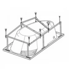 Монтажный комплект для ванны Santek Ибица 150x100 1.WH11.2.433