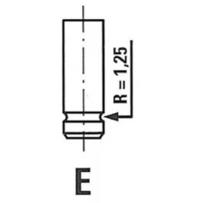 Клапан Выпускной Ren R9/R19 Volvo 340 Freccia арт. r4222/rcr